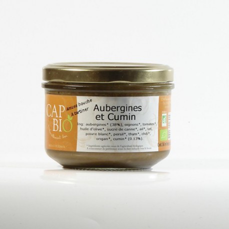 Tartinade d'aubergine au cumin BIO, 220g Tartinade d'aubergine au cumin BIO, 220g