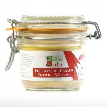 Foie Gras de Canard Entier mi-cuit IGP Périgord, 180g Foie Gras de Canard Entier mi-cuit IGP Périgord, 180g