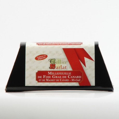 Millefeuille de Foie Gras de Canard mi-cuit au Magret 180g Millefeuille de Foie Gras de Canard mi-cuit au Magret 180g