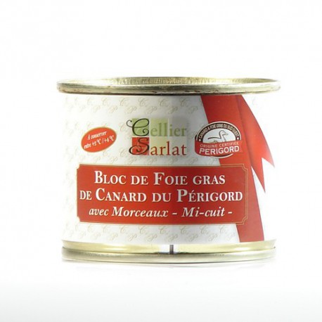 Bloc de foie gras de Canard mi-cuit IGP Périgord, 200g Bloc de foie gras de Canard mi-cuit IGP Périgord, 200g