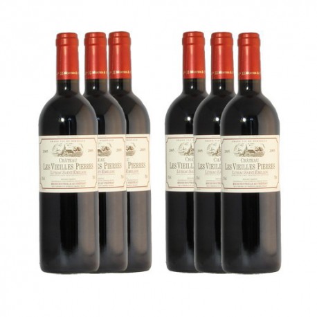 6 bouteilles Château les Vieilles Pierres 2011 AOC Lussac-St emilion, 6x75cl 6 bouteilles Château les Vieilles Pierres 2011 AOC Lussac-St emilion, 6x75cl