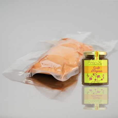 Foie Gras Cru Dévéiné et Confit d'Oignon 50g Foie Gras Cru Dévéiné et Confit d'Oignon 50g