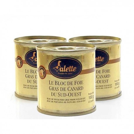 Lot de 3 Blocs de Foie Gras de Canard 3 x 100g