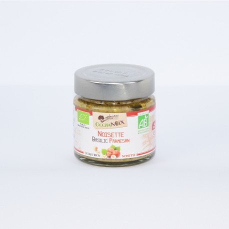 Tartinable noisettes basilic parmesan bio 100g