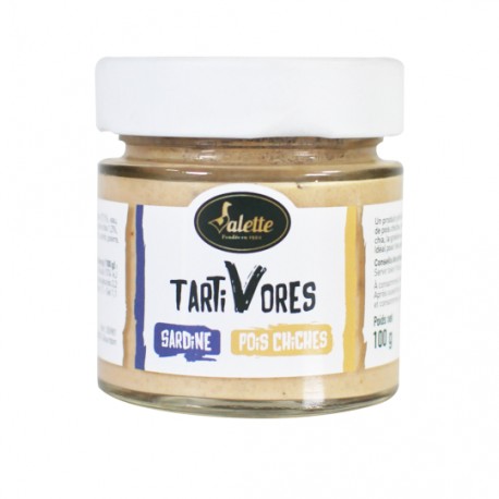 TARTIVORES SARDINES POIS CHICHES BOCAL 100 G