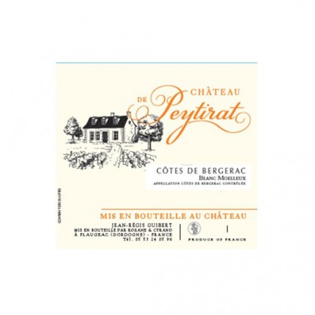 CHÂTEAU PEYTIRAT 2018, AOC BERGERAC BLANC MOELLEUX 11.5 % BOUTEILLE 75 CL