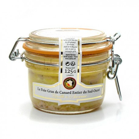 Foie Gras de canard entier du Sud-Ouest - Recette à l'Ancienne 125g Valette