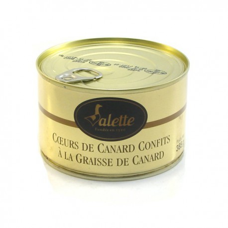 Coeurs de Canards confits à la graisse de canard 385g Valette