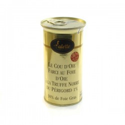 Le cou d'oie farci au foie d'oie truffé foie gras 390g Valette