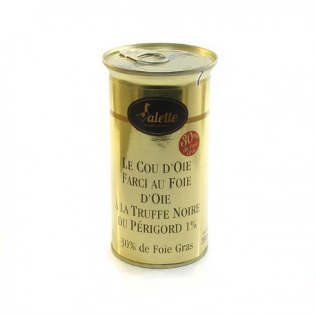 Le cou d'oie farci au foie d'oie truffé foie gras 390g Valette