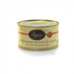 Le médaillon de foie de canard noyau bloc de foie gras 130g Valette