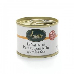 Le valentré pâté au foie gras d'oie 65g Valette