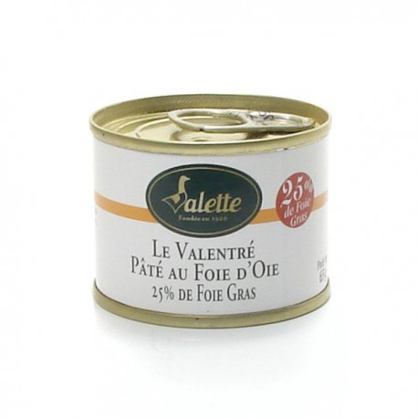 Le valentré pâté au foie gras d'oie 65g Valette