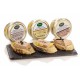 Assortiment de 3 foies gras de canard entiers en bocal 50g dans un étui : nature truffe noire du Périgord caviar 50g Valette