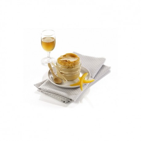 Soufflés aux zestes d'orange confits relevés de sa petites liqueur d'orange Valette