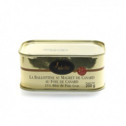 La Ballottine de Magret de Canard au Foie de Canard (25% de Bloc de Foie Gras) 200g Valette