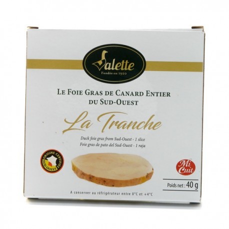 La Tranche Foie Gras de Canard Entier du Sud-Ouest (1 Tranche) 40g