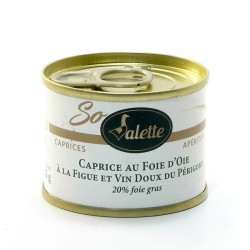 Caprice au Foie D'Oie Figue et Vin Blanc Doux du Périgord (20% de Foie Gras) 130g