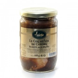 Le Coq au Vin de Cahors Mijoté aux Cèpes 600g