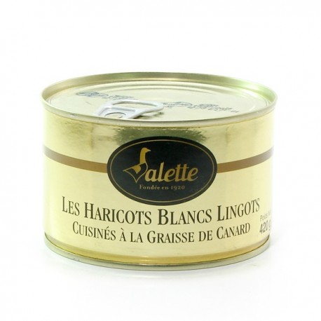 Les Haricots Blancs Lingots Cuisinés à La Graisse de Canard 420g