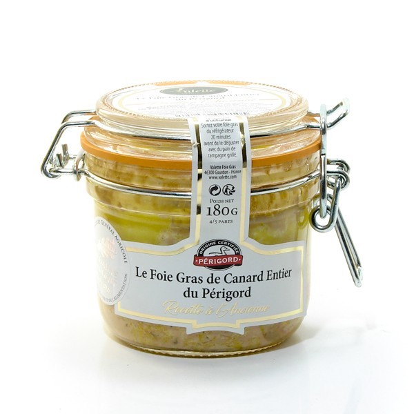 Le Foie Gras de Canard Entier du Périgord Recette à L'Ancienne - Conserve  180g - Valette - Fleuron du Terroir