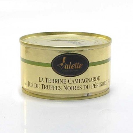 La terrine campagnarde au jus de truffes noires du Périgord 130g Valette