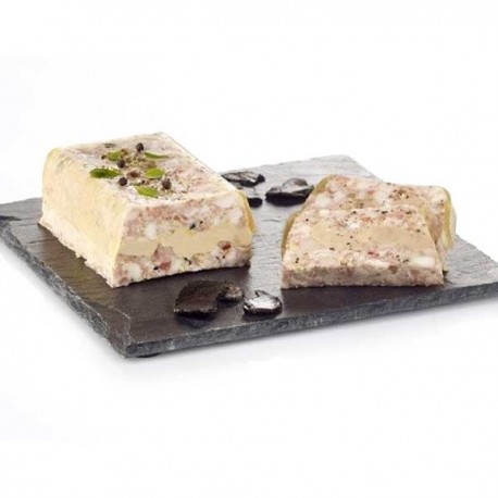 La Terrine au Foie de Canard et Ris de Veau à La Truffe Noire du Périgord 1,5% (20% de Foie Gras) 300g Valette