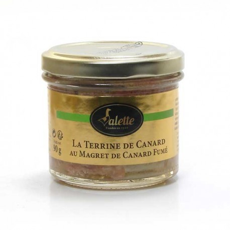 La terrine de canard au magret de canard fumé 180g Valette