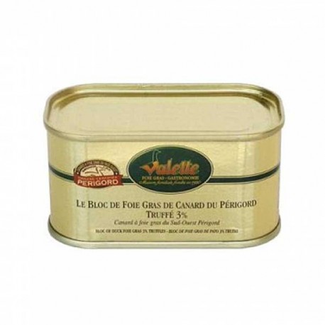 Le bloc de foie gras de canard du Périgord truffé 200g Valette